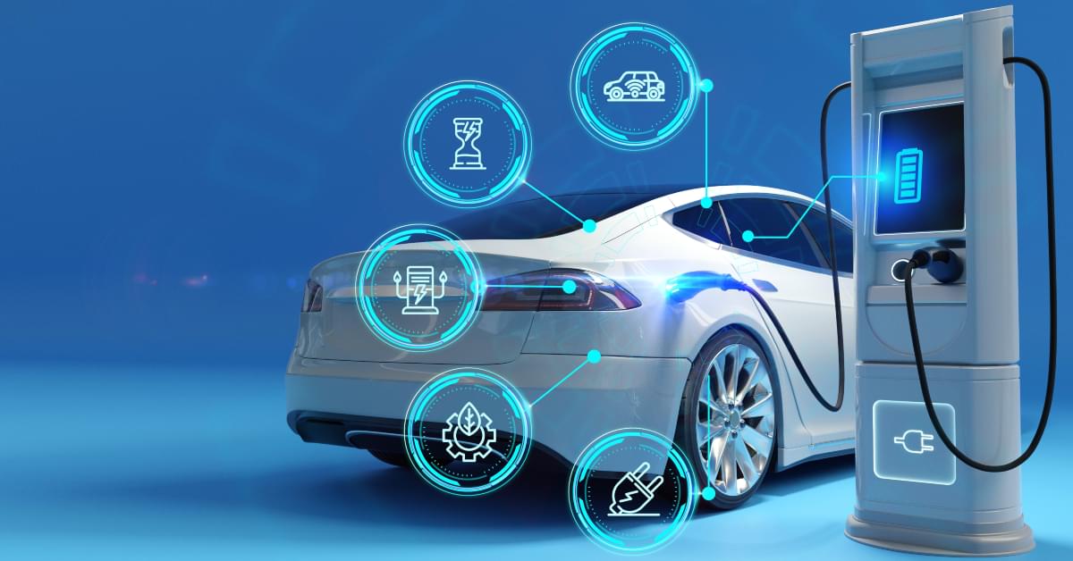 Electric car closeup